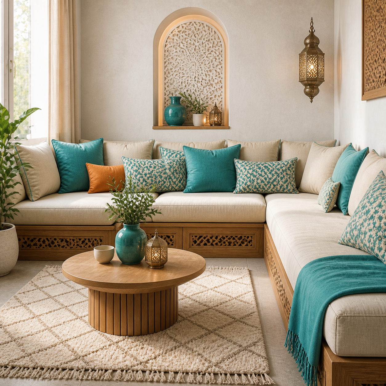 Banquette Bolponj style salon marocain